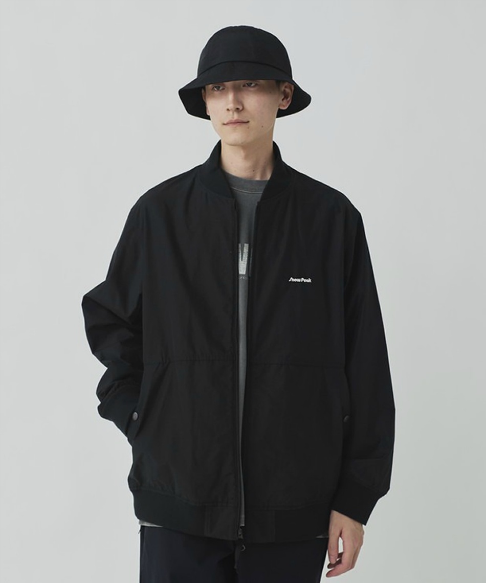  peak ノーカラージャケット ブラック セール】Light Mountain Cloth Jacket（ノーカラージャケット