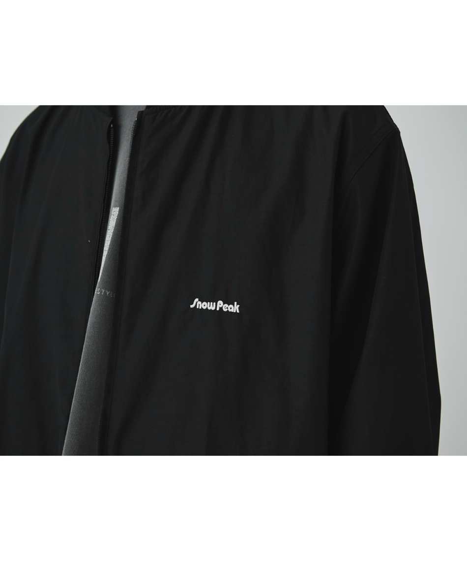  peak ノーカラージャケット M 黒 スノーピーク(snow peak) アウトドア ジャケット Light Mountain Cloth