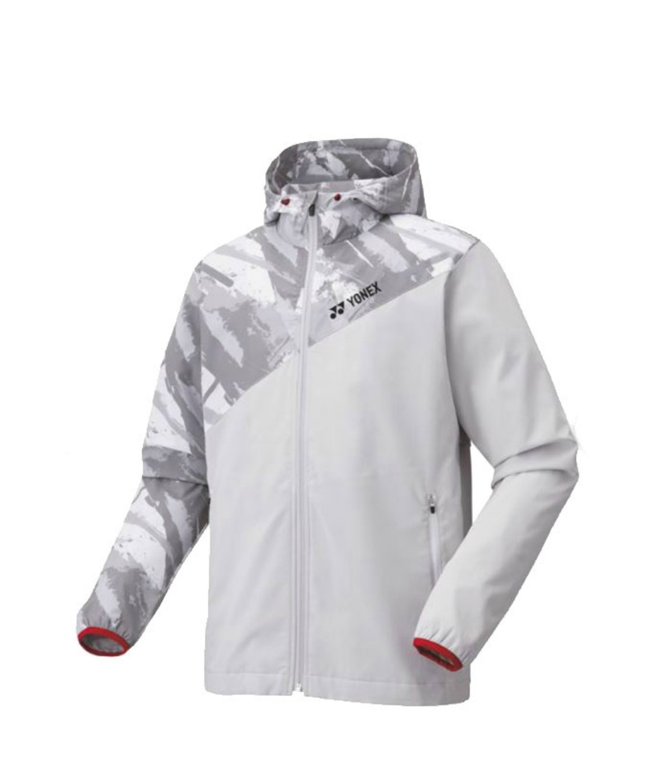 YONEX フード付きジャケット JP M グレー ヨネックス(YONEX) テニスウェア ウインドブレーカージャケット 限定
