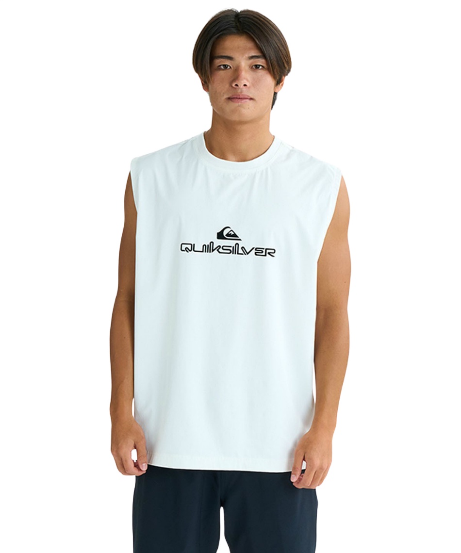 ☆QUIKSILVER☆ メンズ 袖なし ラッシュガード 2色 ☆QUIKSILVER☆ メンズ ポイントカラー 袖なし ラッシュガード