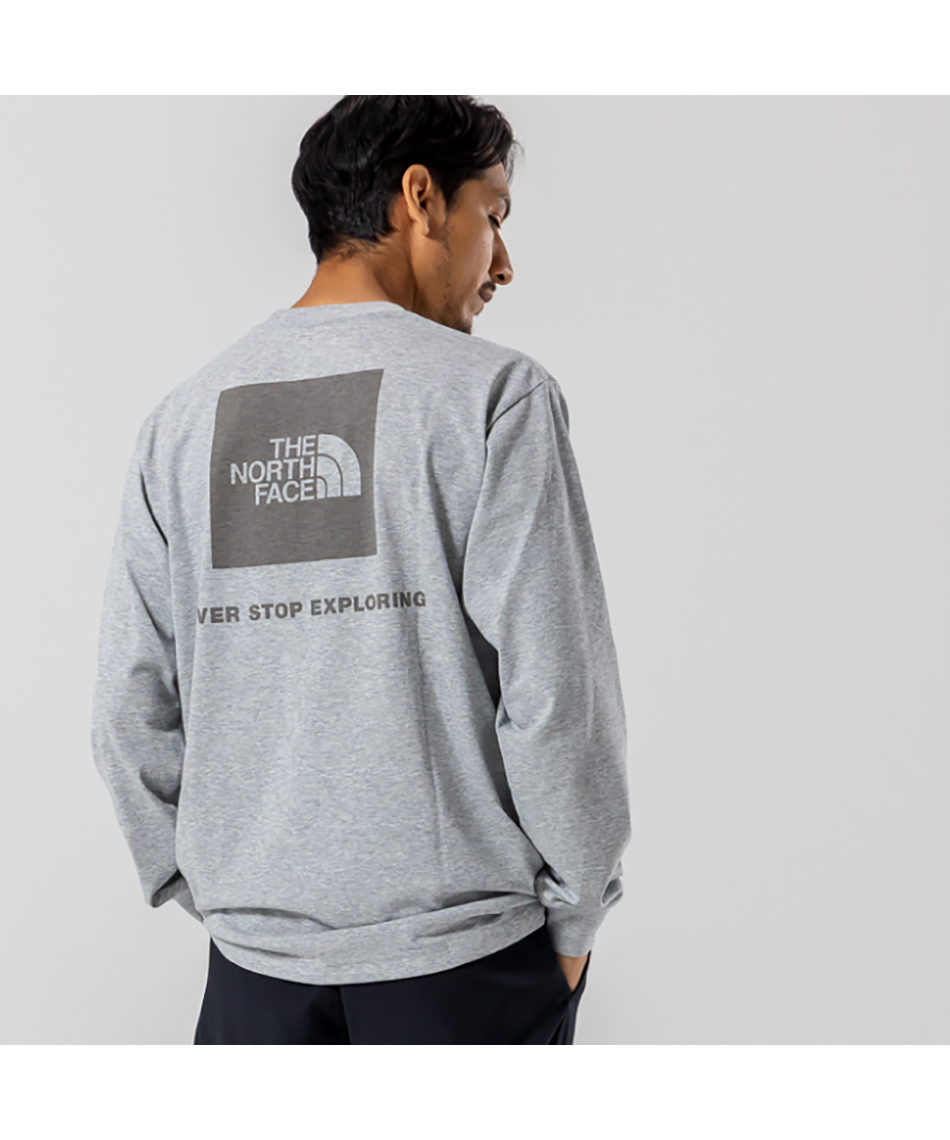 Tシャツ 長袖 ロングスリーブバックスクエアロゴティー NT32442-ZZ