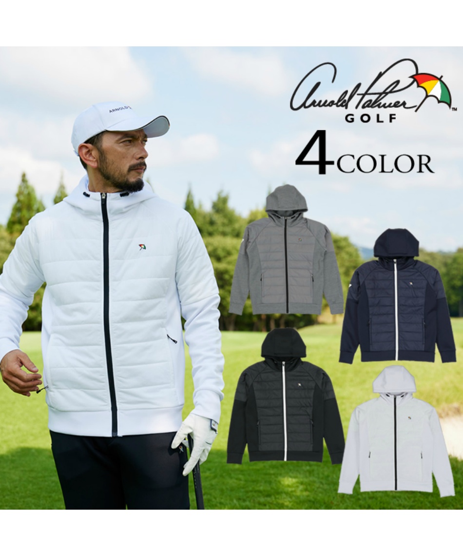 ゴルフウェア ブルゾン 中綿ハイブリッドフードJK AP220206E10 【2025