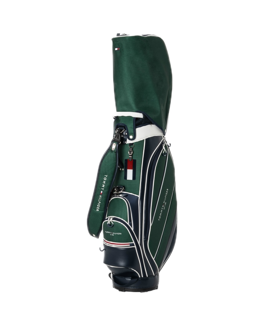   GOLF トミーヒルフィガー キャディバッグ 美品 トミーヒルフィガー ゴルフ キャディバッグ エナメルスポーツ TOMMY