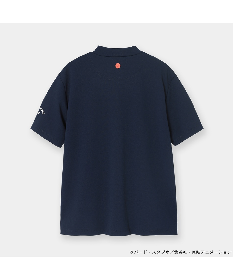 ゴルフウェア 半袖シャツ ドラゴンボール ロゴプリントモックネック
