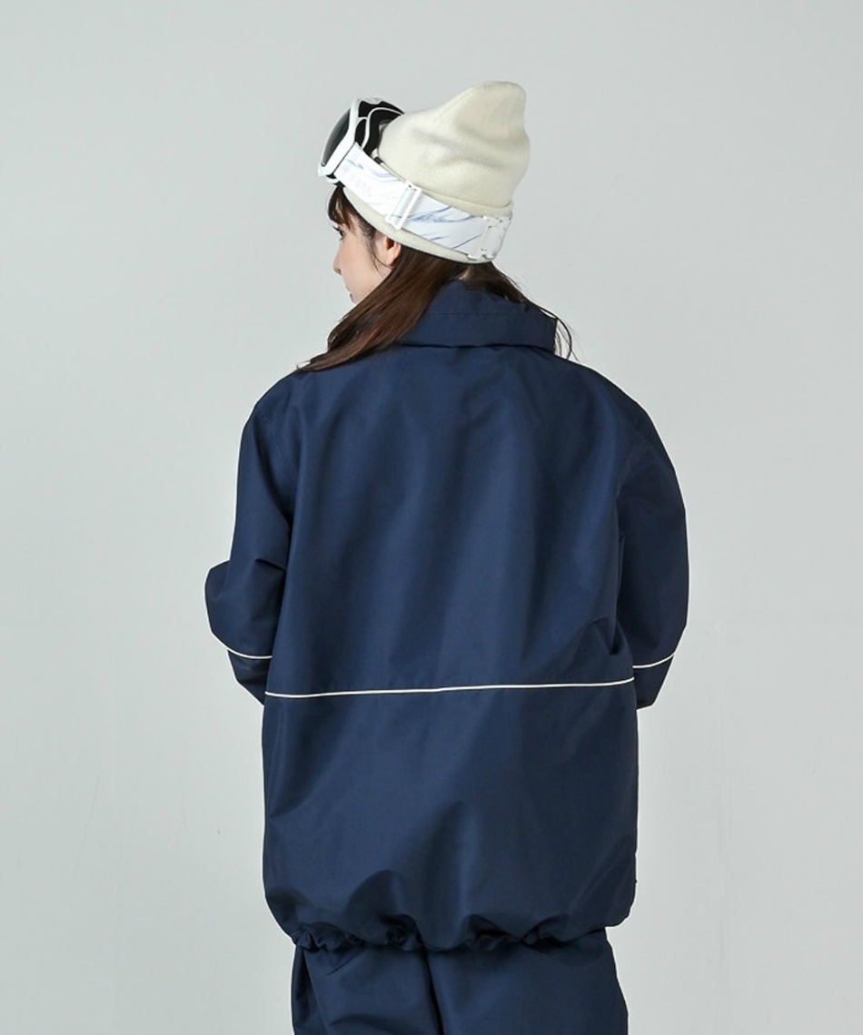 【新品未使用】ネイビー ストライプ スノーボードウェア Reflector Jacket/リフレクタージャケット snj-461 | - SNOW WEAR