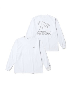 獲得ポイント58pt 【送料無料】ニューエラ(NEW ERA) スポーツウェア 長袖 オーバーサイズド パフォーマンス Tシャツ Flag & Wordmark 14674831 【国内正規品】 メンズ ホワイト XL