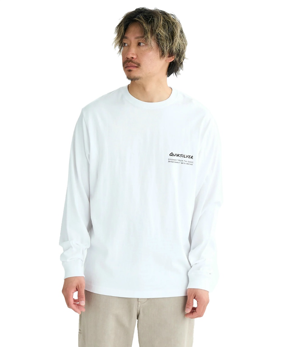 獲得ポイント50pt 9% OFF/SALE 【送料無料】クイックシルバー(QUIKSILVER) Tシャツ 長袖 PG HAND DRAWN LT 長袖Tシャツ QLT254002 【国内正規品】 メンズ WHT M