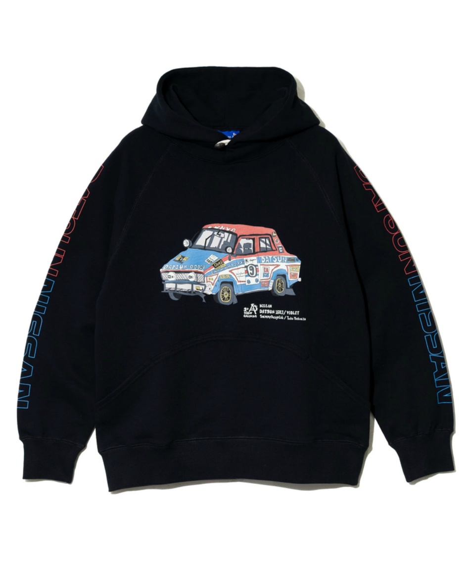 ゴースローキャラバン(Go Slow Caravan) スウェットパーカー NISSAN×go