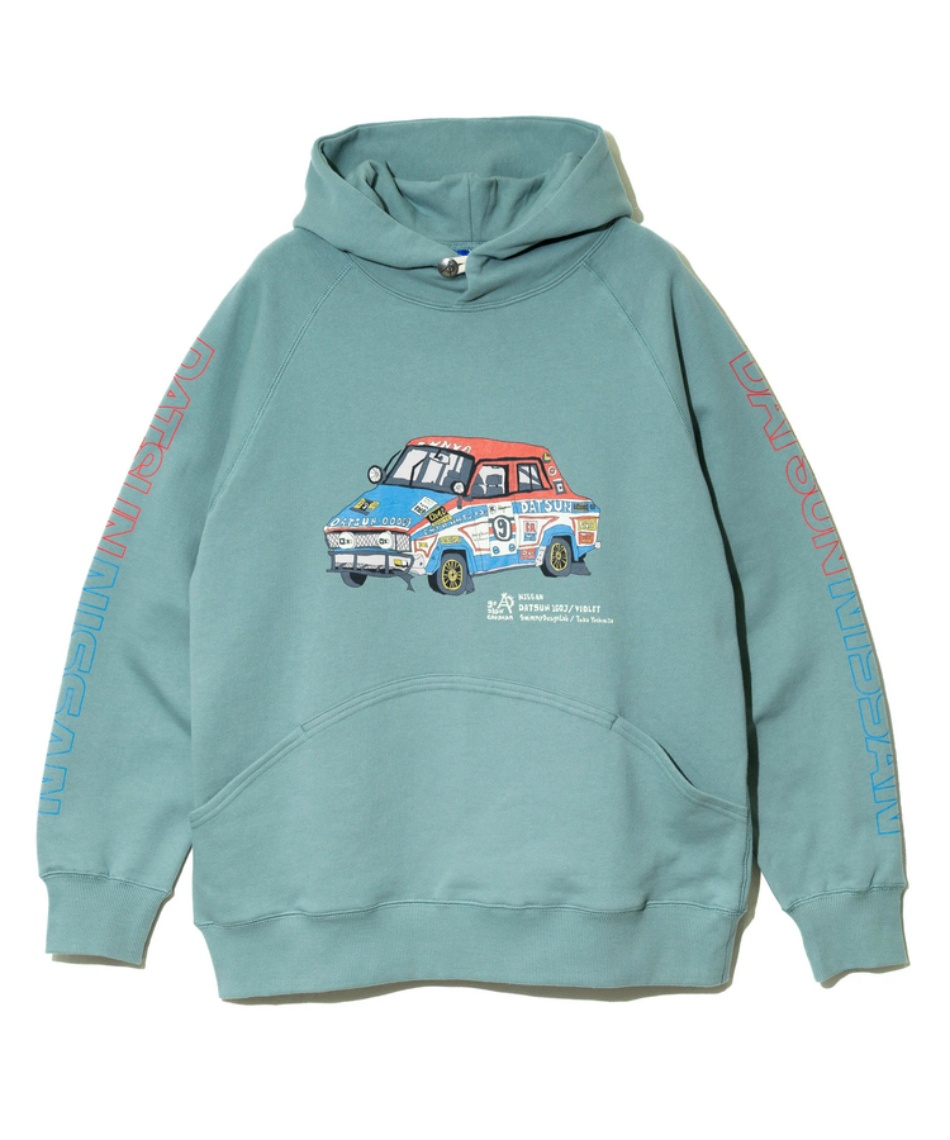 ゴースローキャラバン(Go Slow Caravan) スウェットパーカー NISSAN×go