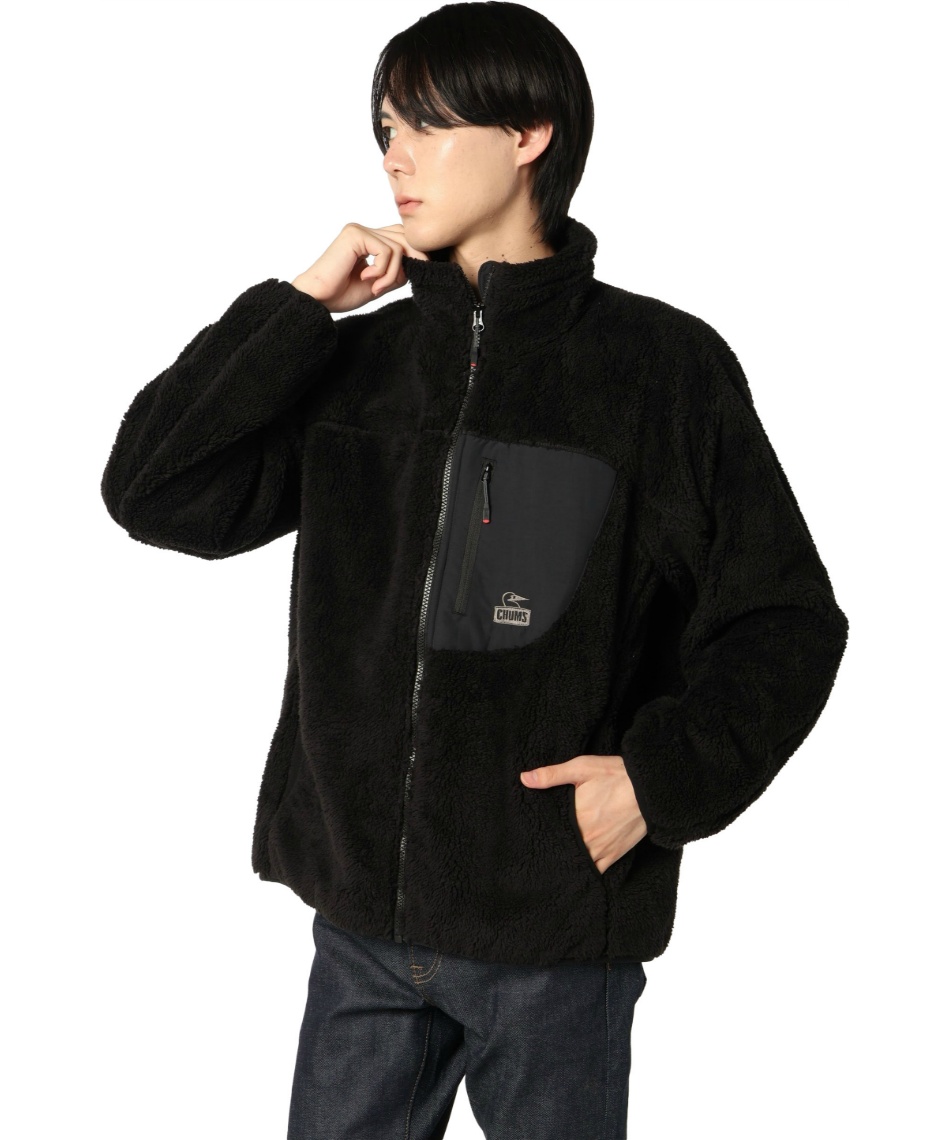 MAN WITH Ａ MISSON 爪痕フリース ジャケット 新品 M ブラック MAN WITH A MISSON 爪痕フリース ジャケット 新品 M ブラック MAN