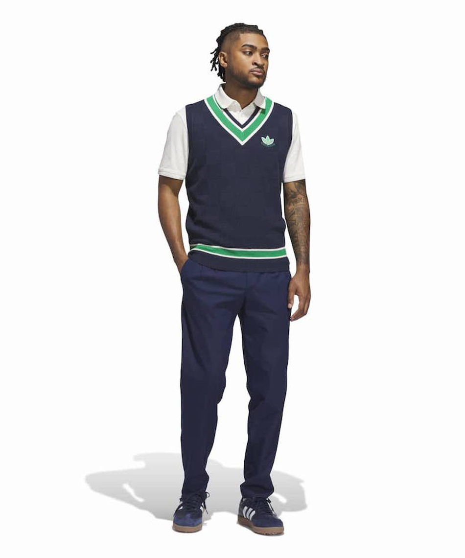 アディダス(adidas) ゴルフウェア ニットベスト OG チェック ニット