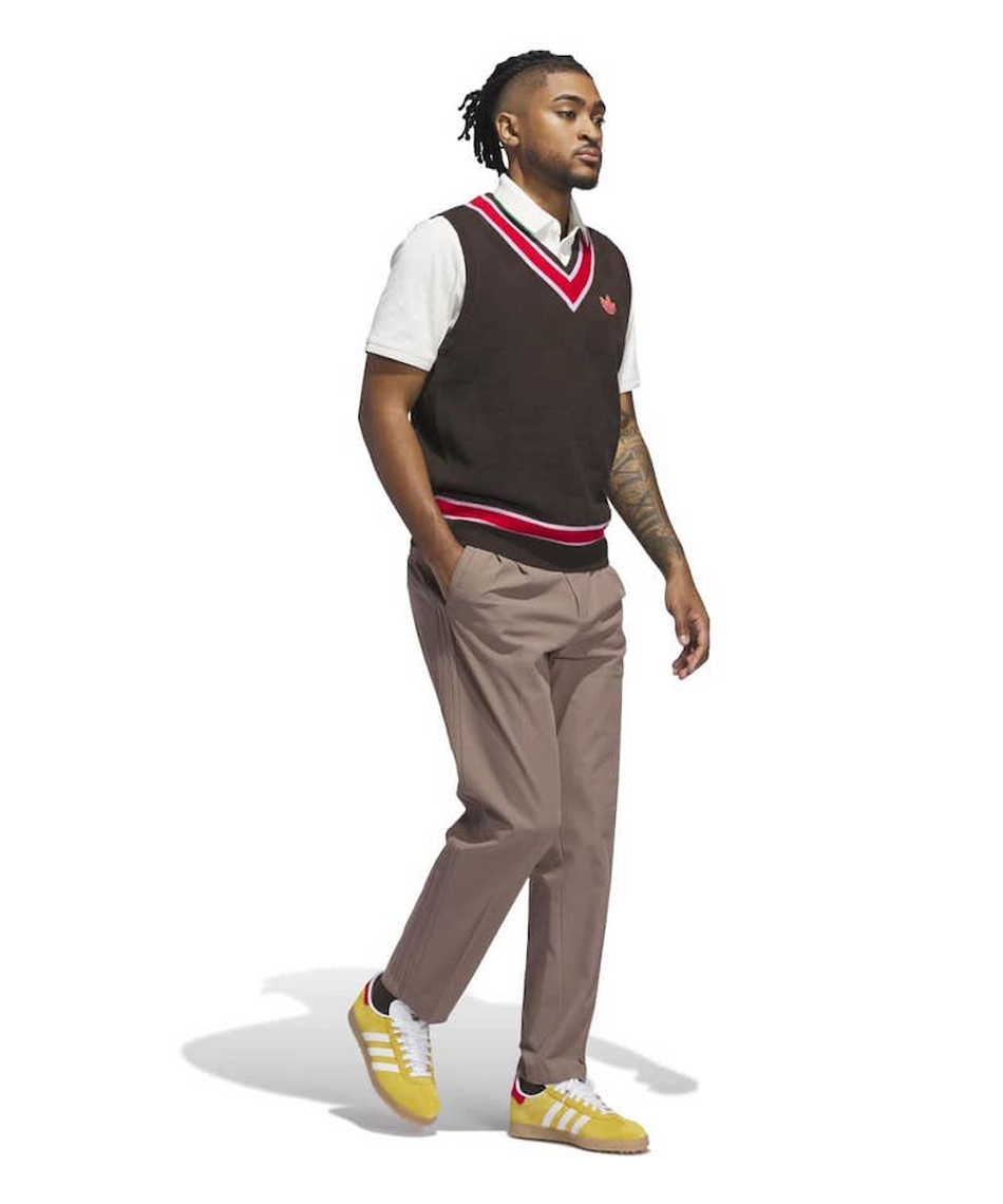 アディダス(adidas) ゴルフウェア ニットベスト OG チェック ニット