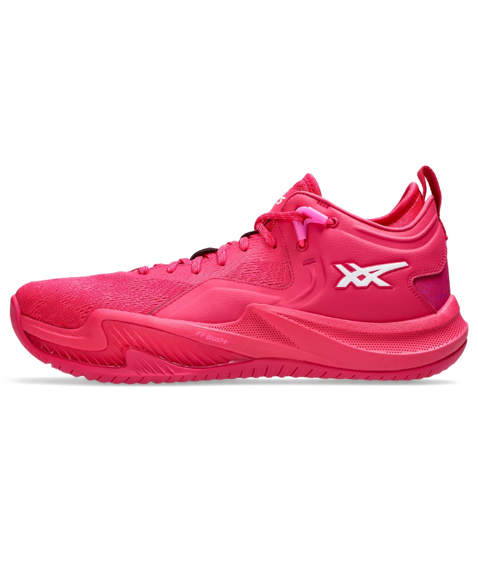 【美品 三島市直接可】ピンク色 前面バスケット付き アシックス(asics) バスケットシューズ NOVA SURGE LOW 2 1061A051-700