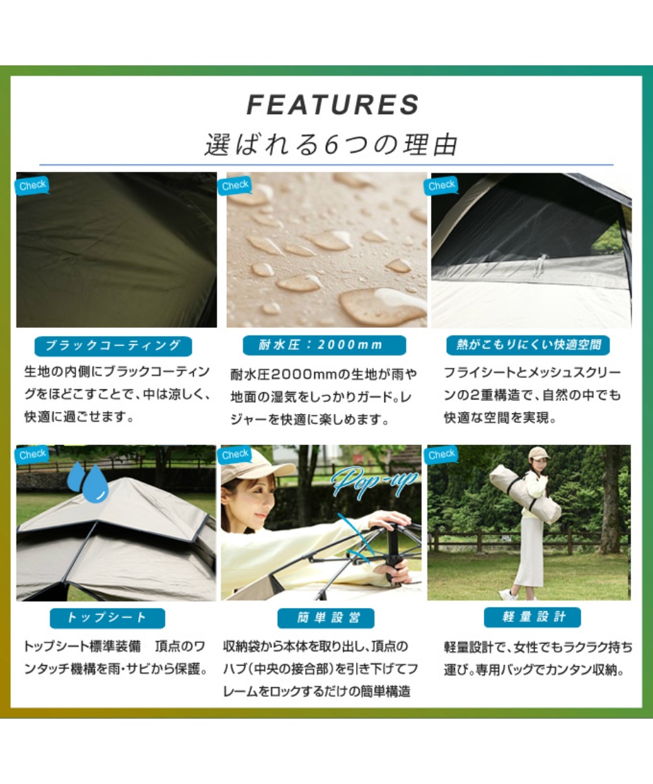 ビジョンピークス(VISIONPEAKS) テント ワンポールテント クイック