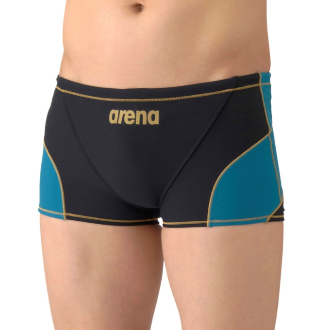アリーナ(arena) トレーニング水着 スパッツ メンズ トレーニングスパッツ ショートレッグ AS6SWM04M-BKGD