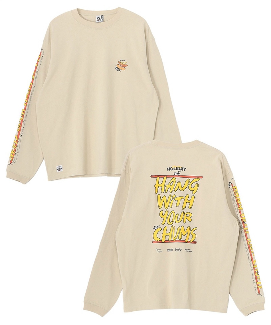 �l���|�C���g65pt 8% OFF�^SALE �y���������z�`�����X(CHUMS) T�V���c ���� HWYC�z�b�g�h�b�O�����O�X���[�uT�V���c CH01-2731 �����Y Greige L�^O