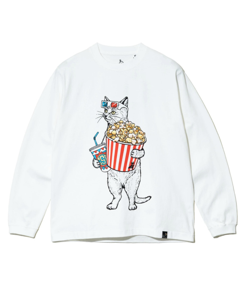 Tシャツ 長袖 USA/C シネマ猫ロングスリーブ TEE 361903 | スポーツ