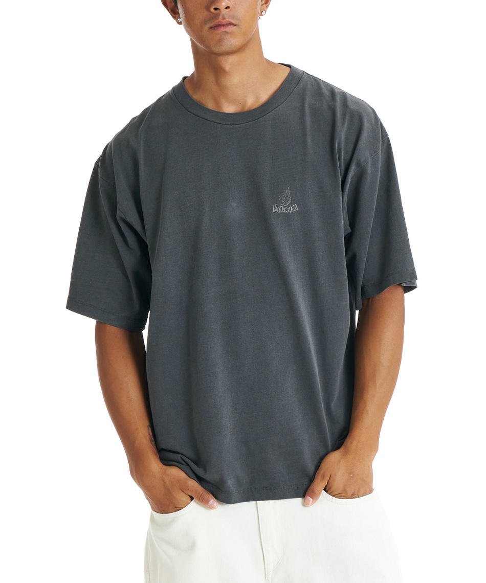 �l���|�C���g48pt �{���R��(VOLCOM) T�V���c ���� GRABTHESTONESS TEE VST261009 �y�������K�i�z �����Y BLK S