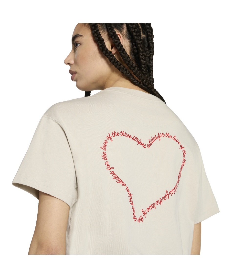 Tシャツ 半袖 HEART刺繍 エンブロイダリー パック ルーズ グラフィック