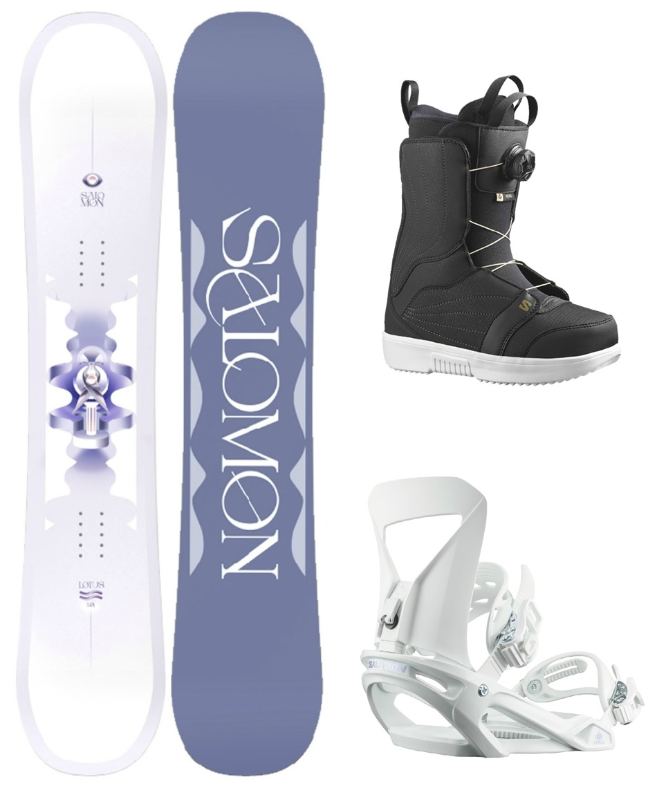 SALOMON LOTUS スノーボード バインディング　ブーツ　3点セット SALOMON スノーボード LOTUS & RHYTHM ビンディング SCARLET