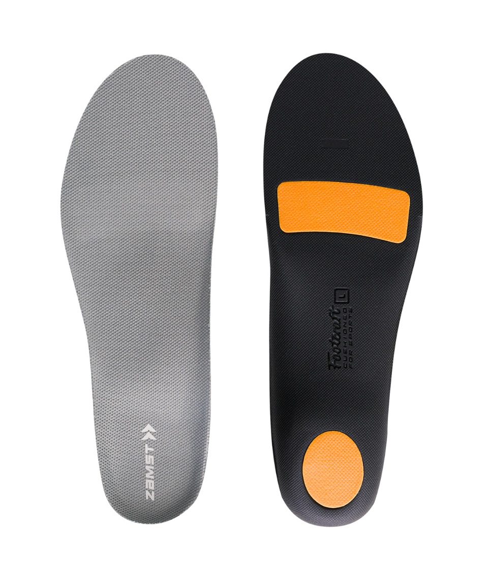 エゴザル　バッシュ　ZAMSTインソール付き グレー 25.5 インソール Footcraft Cushioned for SPORTS フットクラフト