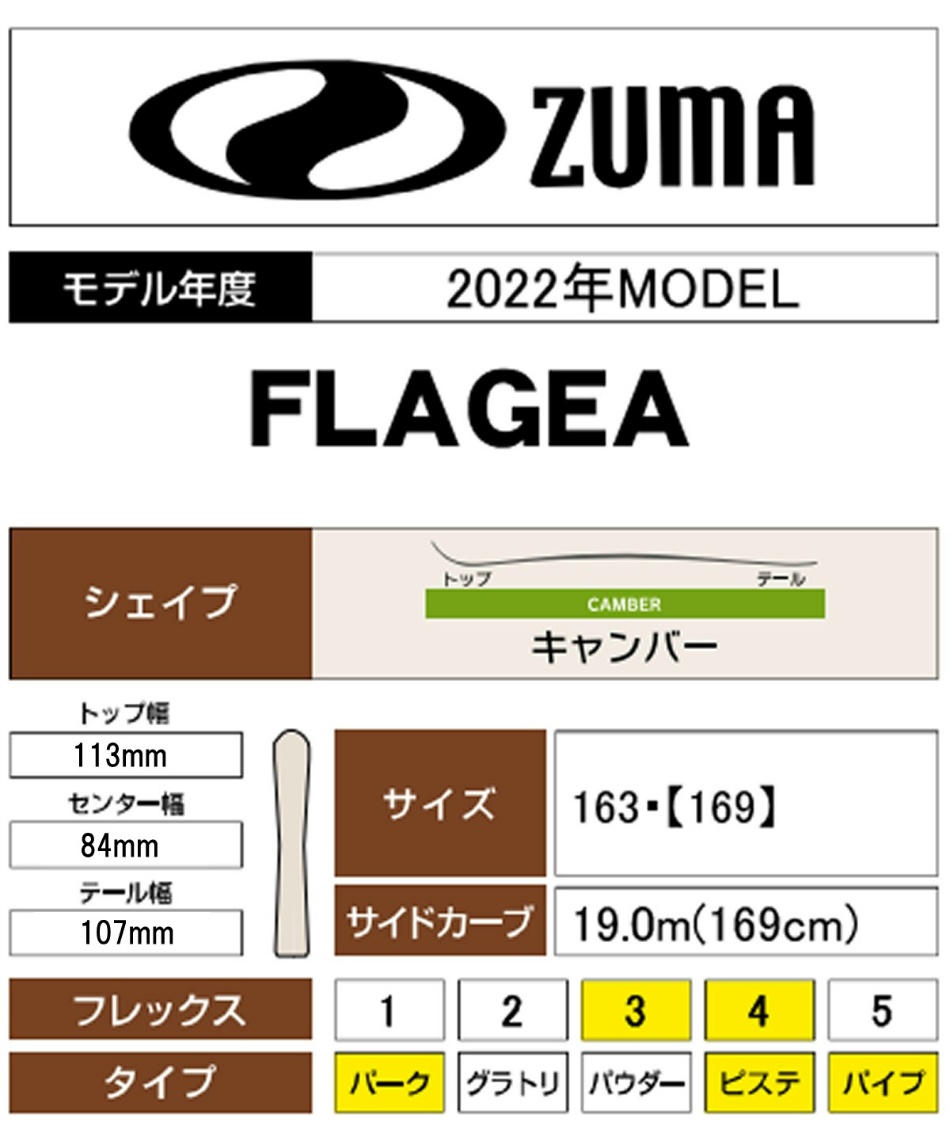 ZUMA FLAGEAフレージア 179cm 楽天市場】zuma flageaの通販