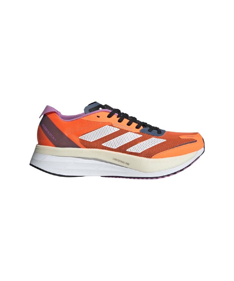 adidas Adizero ランニングシューズ 紫/オレンジ adidas ランニングシューズ 紫とオレンジ