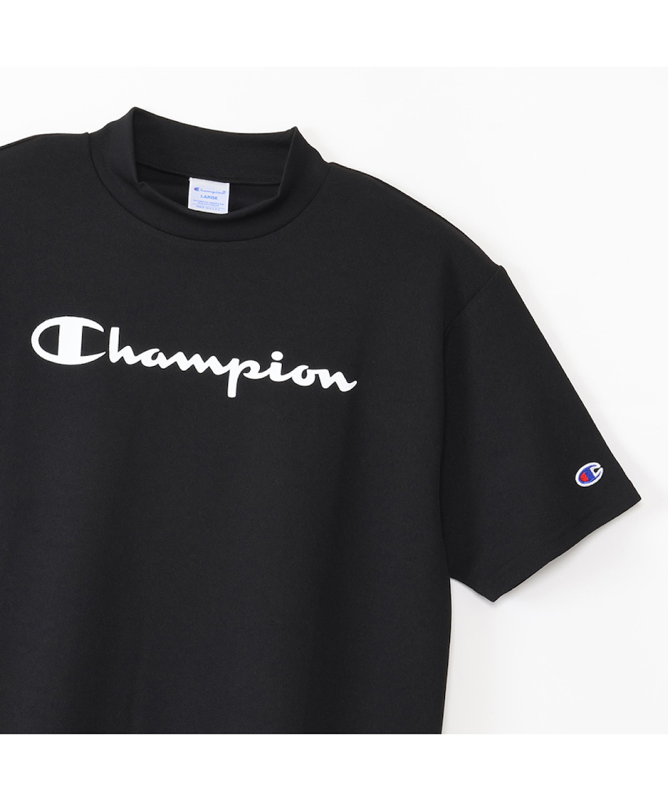 チャンピオン(Champion) ゴルフウェア 半袖シャツ ロゴモックネック
