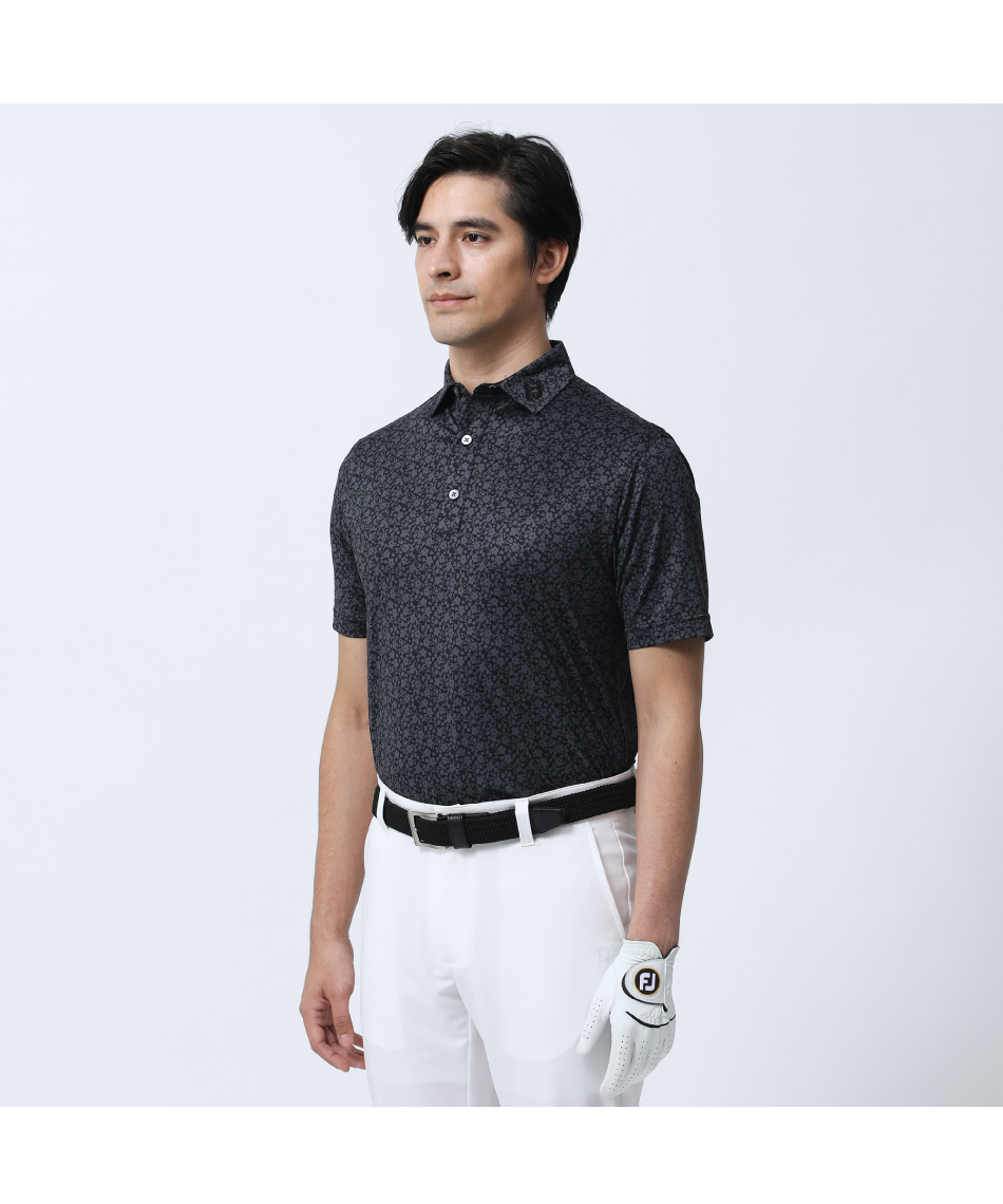 フットジョイ(FootJoy) ゴルフウェア ポロシャツ 半袖 フラワー