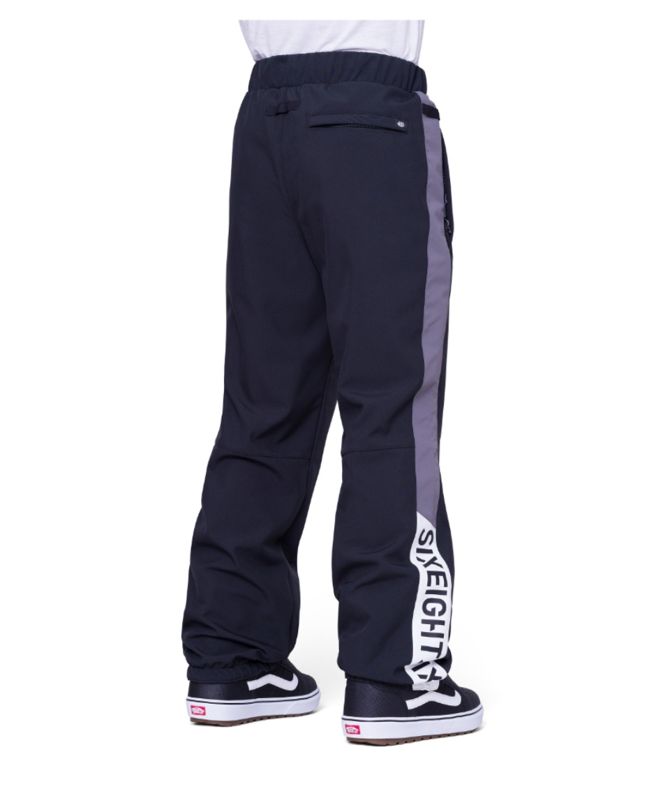 シックスエイトシックス(686) スノーボードウェア パンツ WATERPROOF TRACK PANT M2WCST05 BLACK COLORBLOCK 【国内正規品】【23-24 2024モデル】