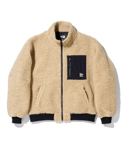 ニューエラ(NEW ERA) スウェット ボアブルゾン Boa Blouson ベージュ ニューエラ(NEW ERA) スウェット ボアブルゾン Boa Blouson ベージュ