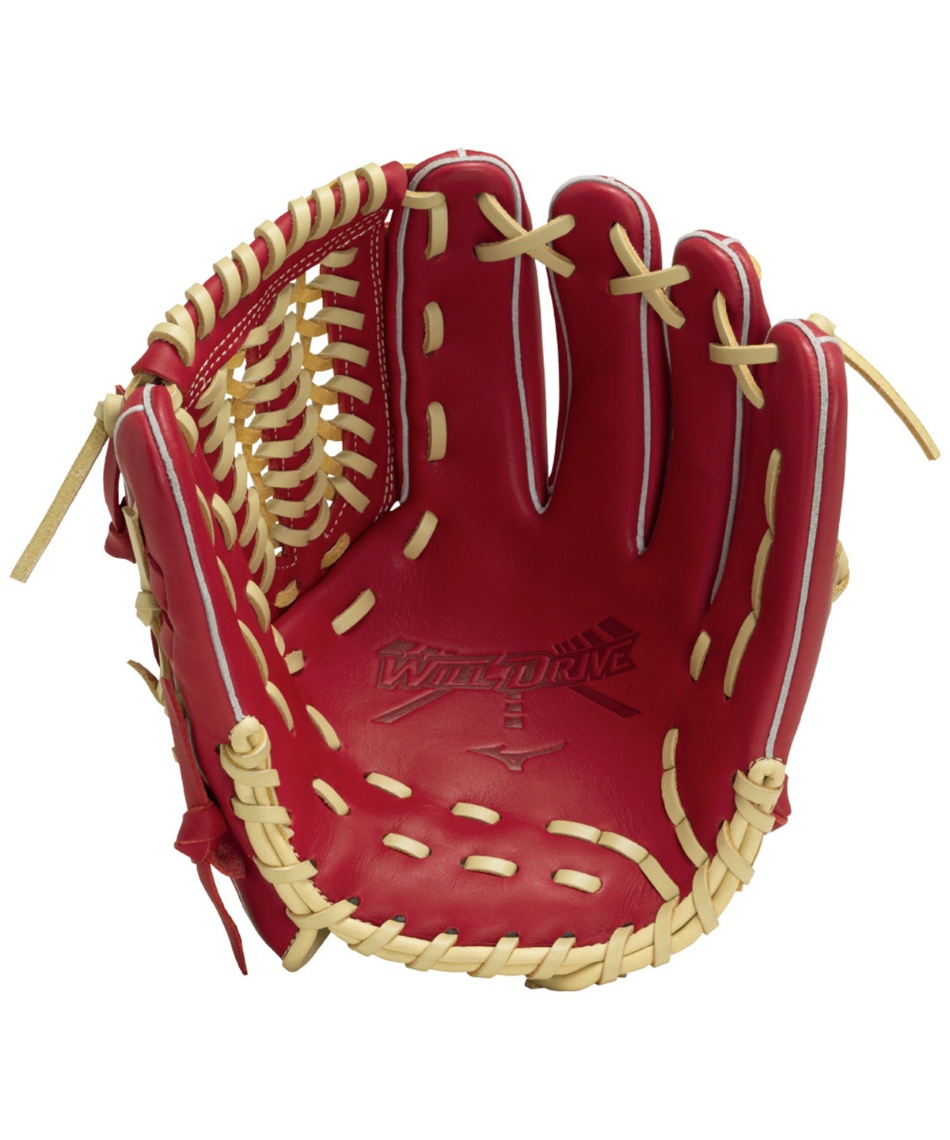 Mizuno 軟式グローブ ベージュ/赤 収納袋付き Mizuno 軟式グローブ ベージュ/赤 収納袋付き - メルカリ