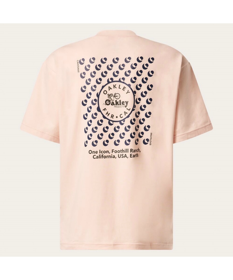 OAKLEY オークリー ヘンリーネック tシャツ 半袖 ワンポイント ブラウン OAKLEY オークリー ヘンリーネック tシャツ 半袖 ワンポイント