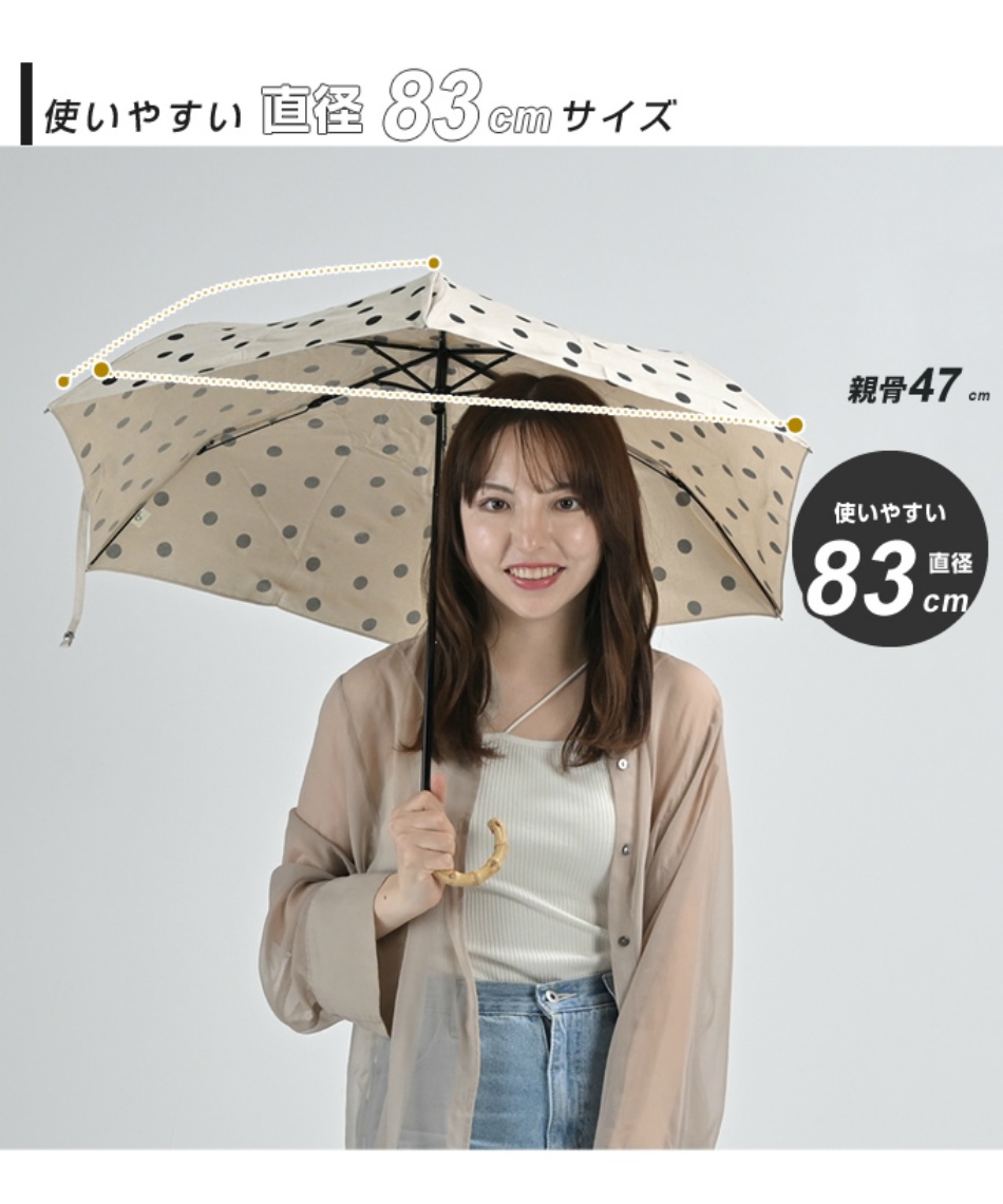 【店頭受取不可】 晴雨兼用 折りたたみ傘 ドット トートバッグ ミニ B-093132 ‥