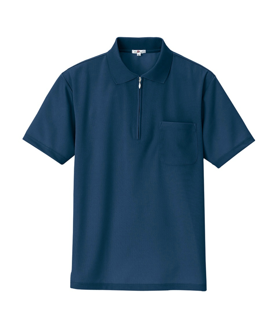 ポロシャツ 半袖 吸汗速乾クールコンフォート半袖ジップ