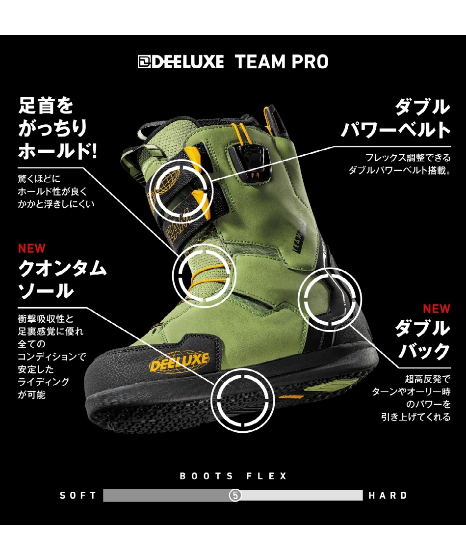 ディーラックス(DEELUXE) スノーボードブーツ ひもタイプ チーム