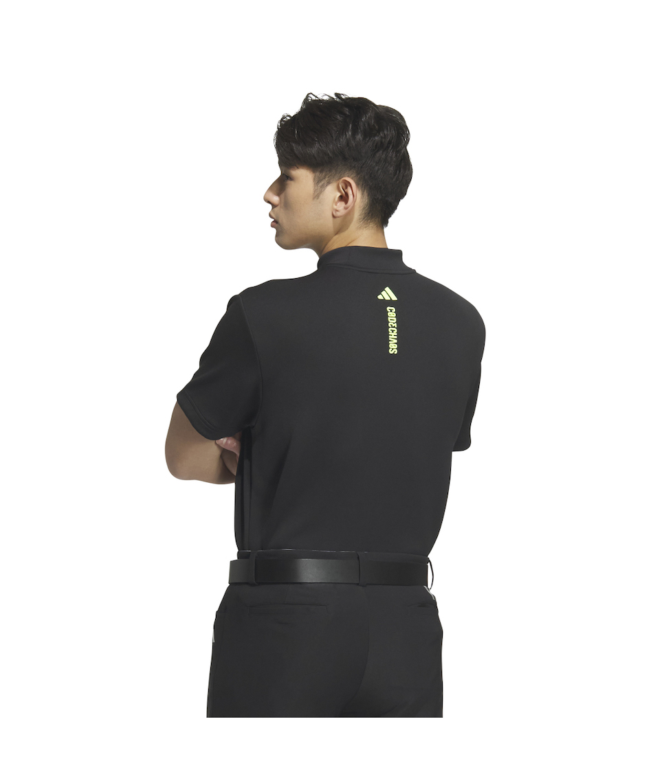 ゴルフウェア 半袖シャツコードカオスモックネック半袖シャツ