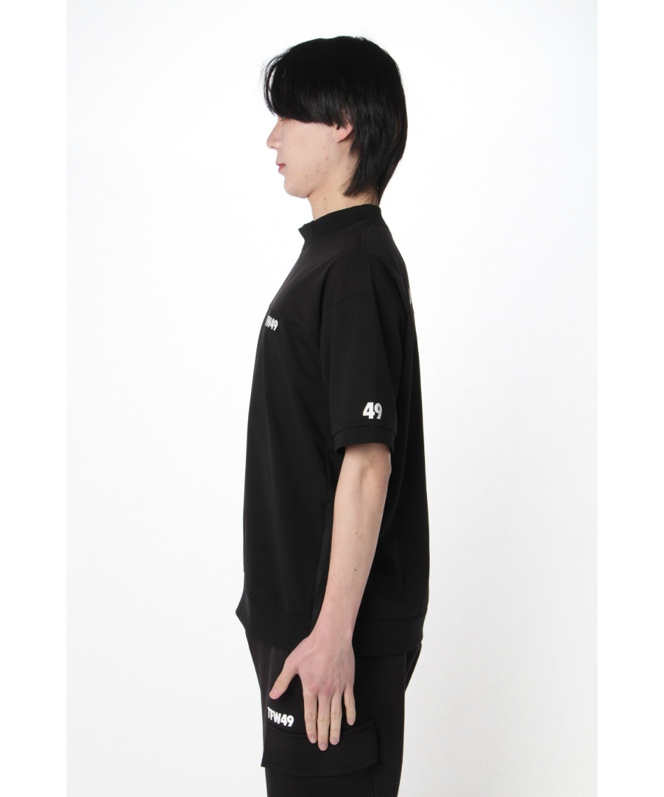 ゴルフウェア 半袖シャツSIDE ZIP HALF MOCKNECKT102420012