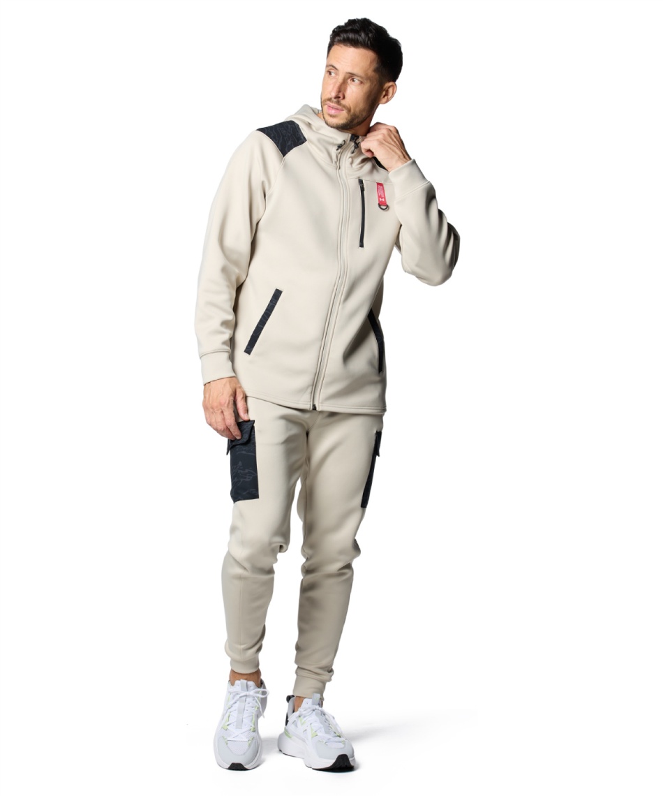 秋冬 UNDER ARMUR ジャージ ロングパンツ プリント 大きめ UNDER ARMOUR ジャージ ロングパンツ メンズ アンダーアーマー