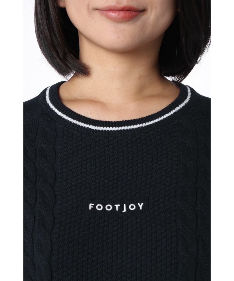 フットジョイ(FootJoy) ゴルフウェア セーター ケーブル柄 防風裏地