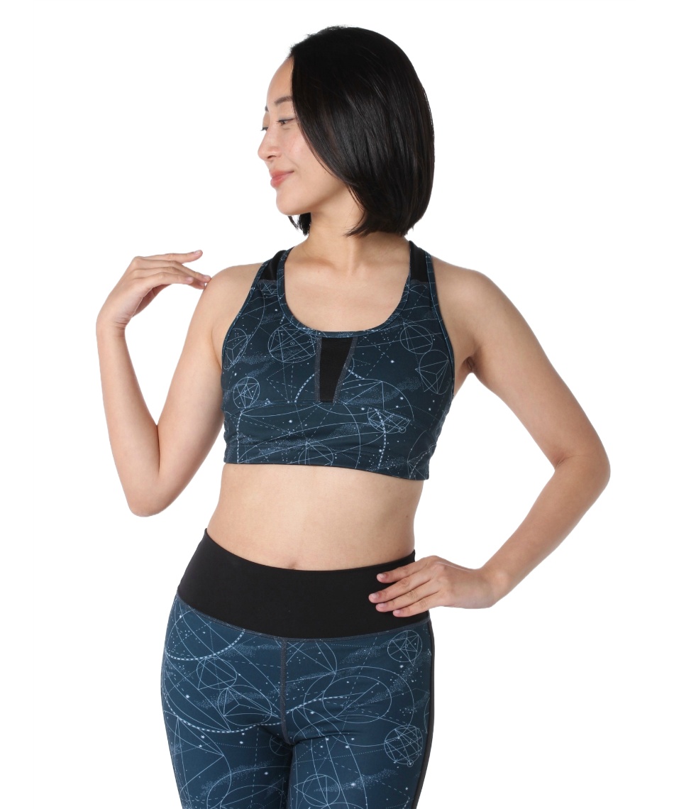 ANNEBRA モデル掲載【Earth スポーツレギンスL】アンブラ アンドライフ(&life) スポーツブラ ブラトップ HIGH 柄 AL451101C52
