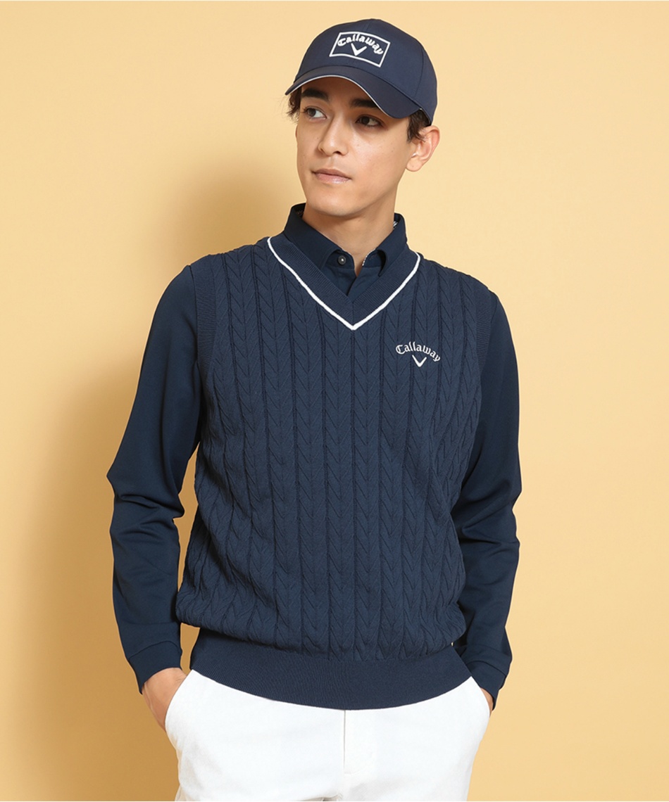 Callaway Golf - (Callaway)ポロシャツ ニットベスト キャロウェイ（CALLAWAY）（メンズ）ゴルフウェア Vネックニット