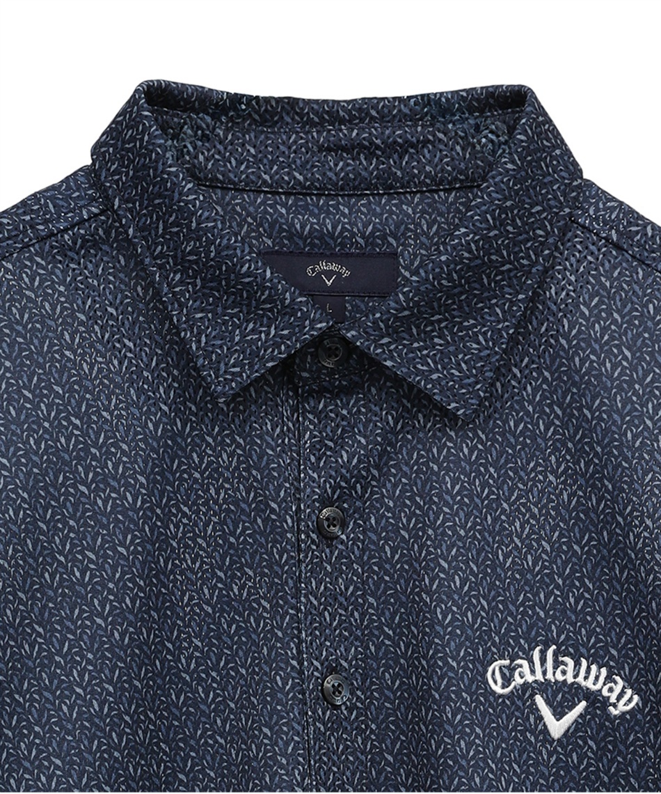 ゴルフウェア ポロシャツ 半袖 かざあなボタニカルプリント半袖ポロ