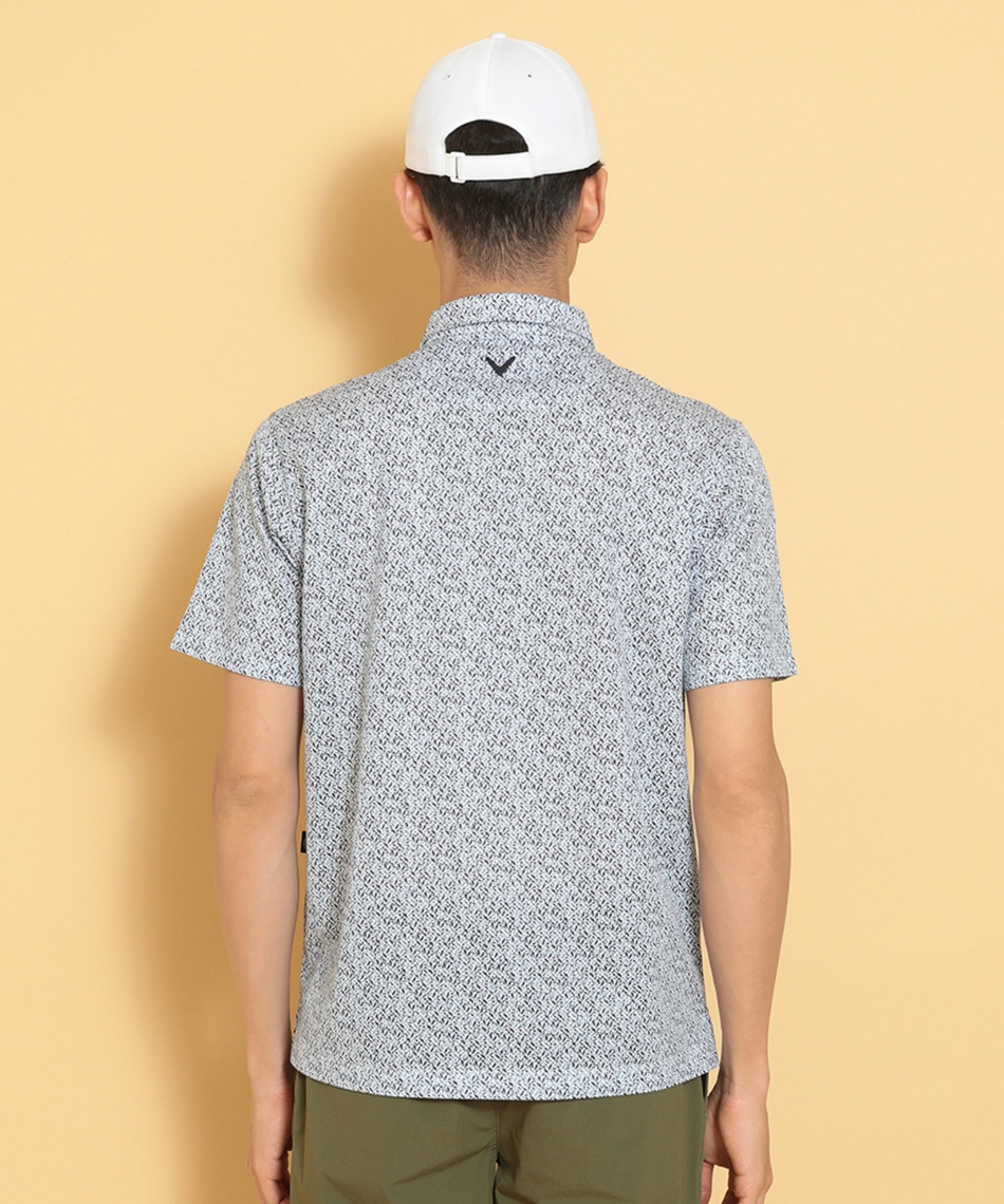 ゴルフウェア ポロシャツ 半袖 かざあなボタニカルプリント半袖ポロ