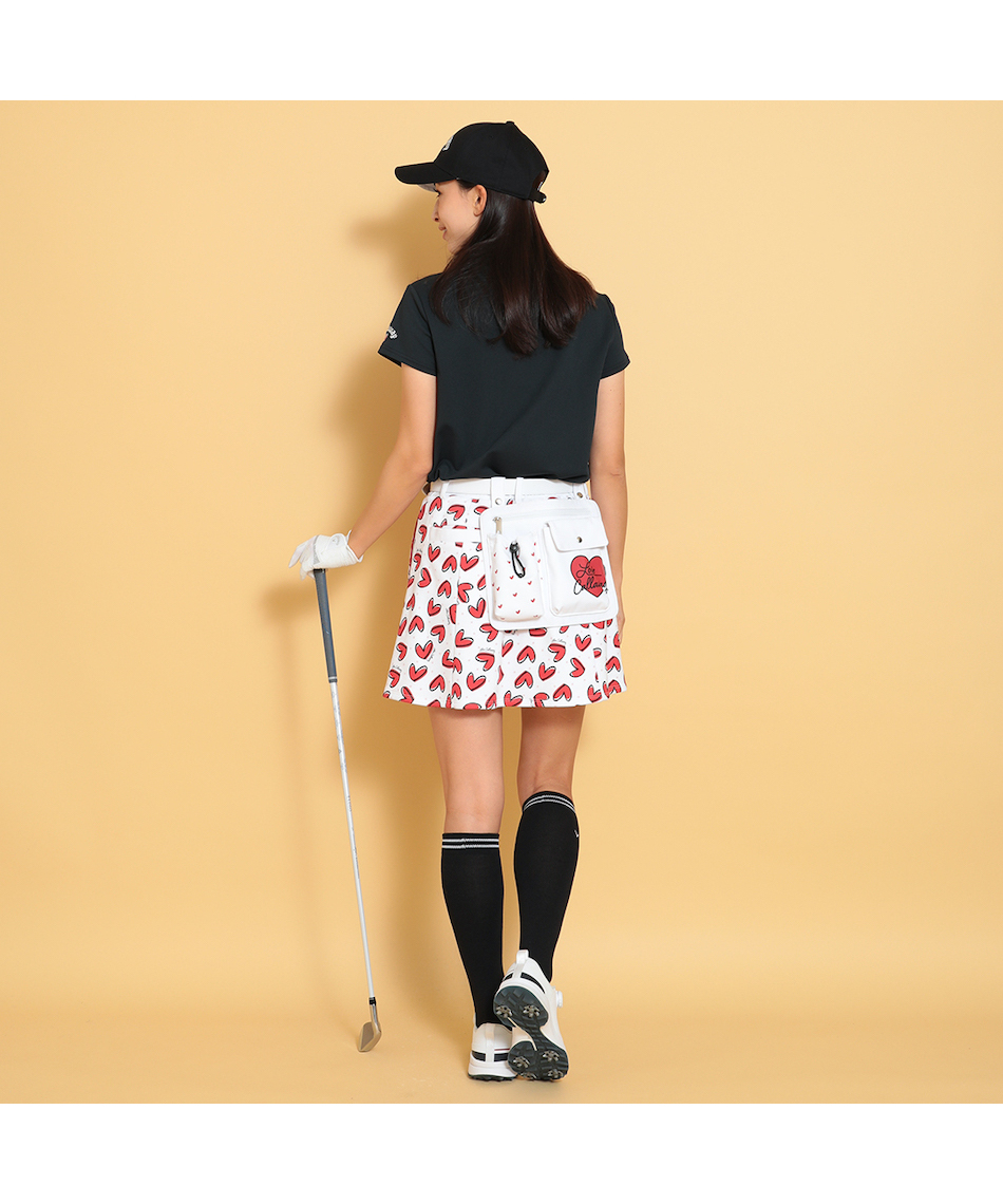 Callaway レディースベルト LOVEシリーズウエストポーチ付きホワイト キャロウェイ(Callaway) ゴルフ ベルト ラブキャロウェイ