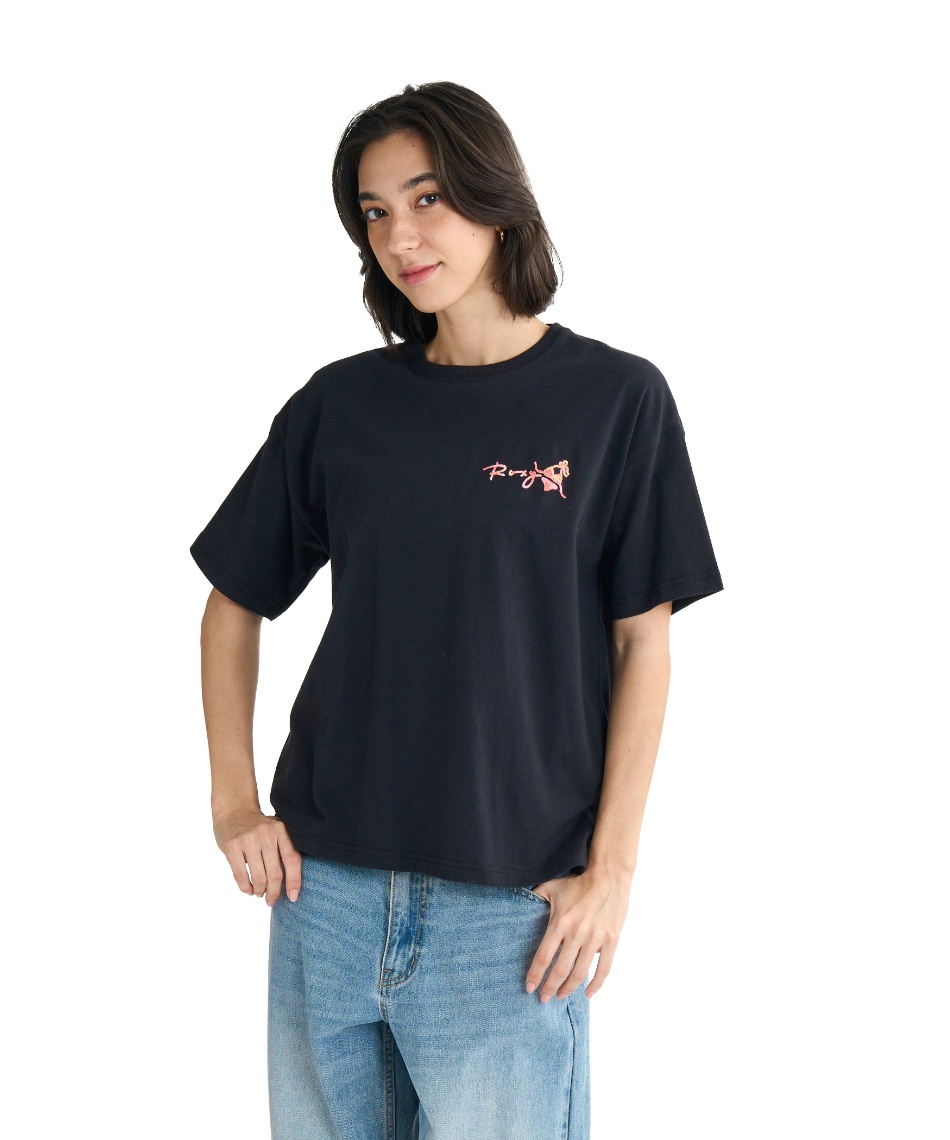 Tシャツ 半袖サガラ刺繍ワンポイント ルーズ半袖TRST251603Y