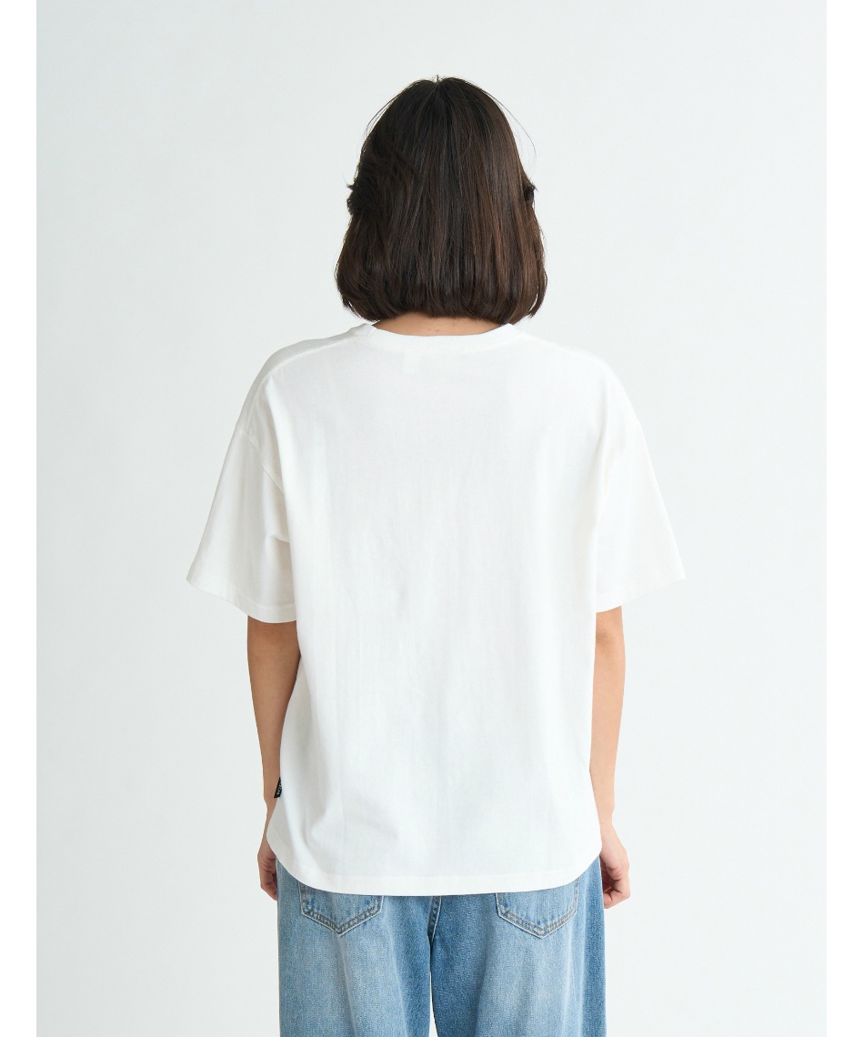 Tシャツ 半袖サガラ刺繍ワンポイント ルーズ半袖TRST251603Y