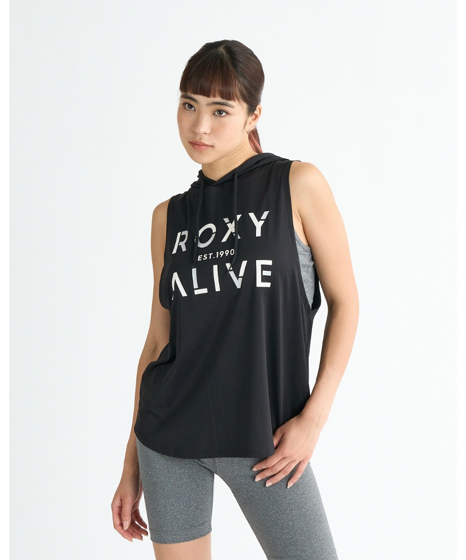 ロキシー(ROXY) ノースリーブシャツ DRIVE ALIVEフード付タンク