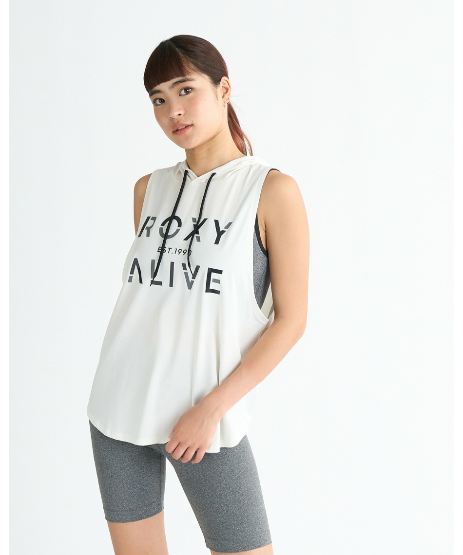 ロキシー(ROXY) ノースリーブシャツ DRIVE ALIVEフード付タンク