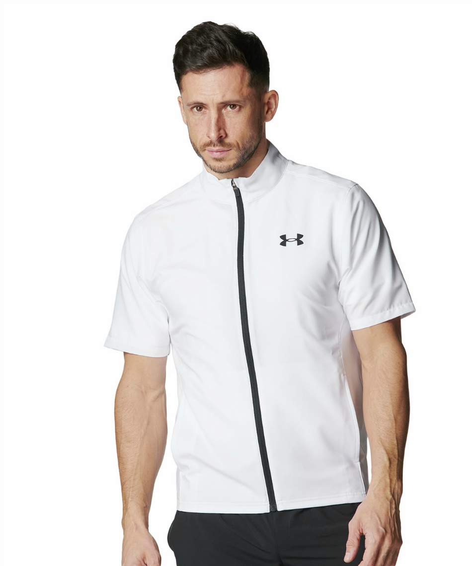 ウインドブレーカー ジャケット UA FRESH WOVEN FULL ZIP SHORT SLEEVE